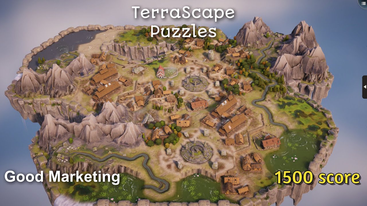 TerraScape (v 1.1.1.3) - Puzzle Terras : Good Marketing puzzle - 1500 score (beyond gold medal)