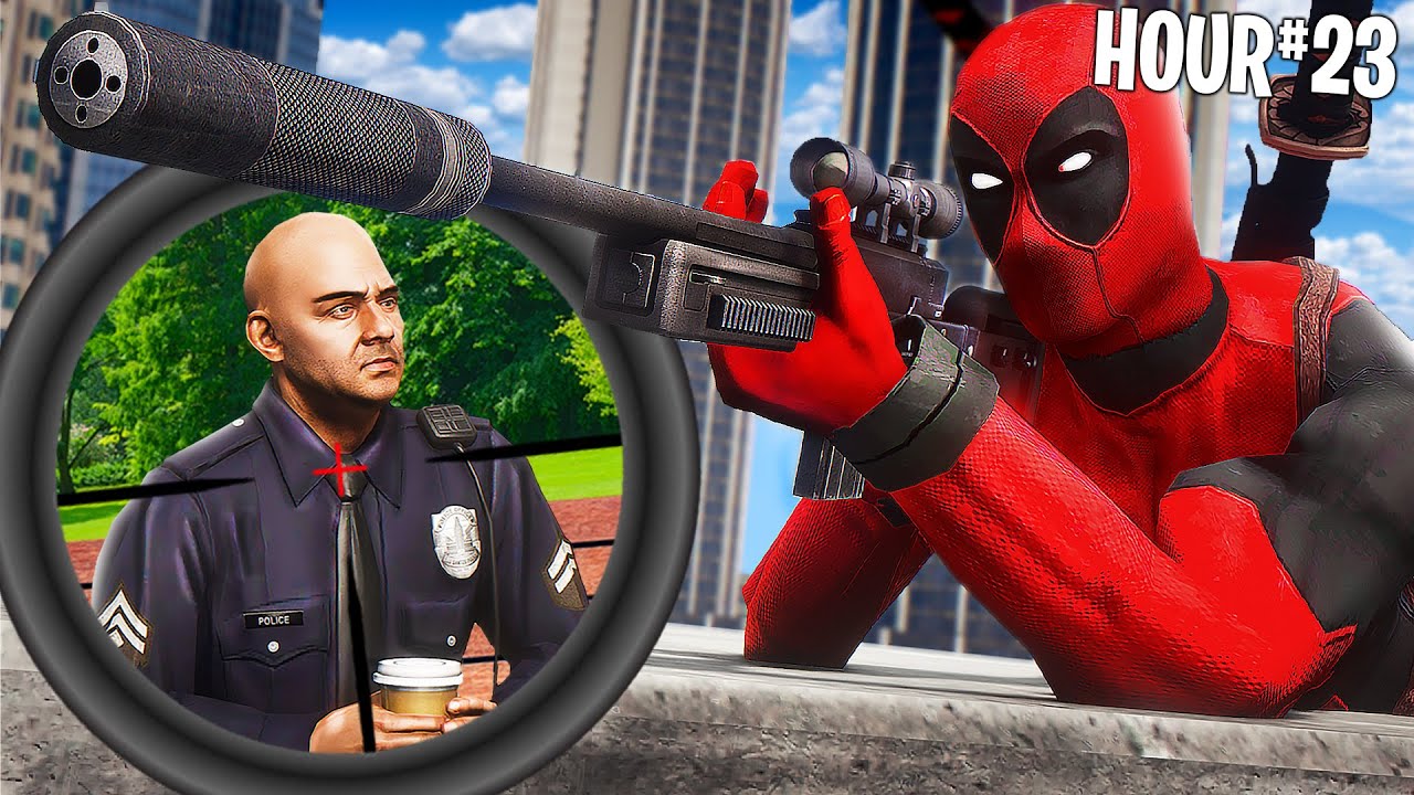 Deadpool Hitman For 24 Hours in GTA 5 RP..