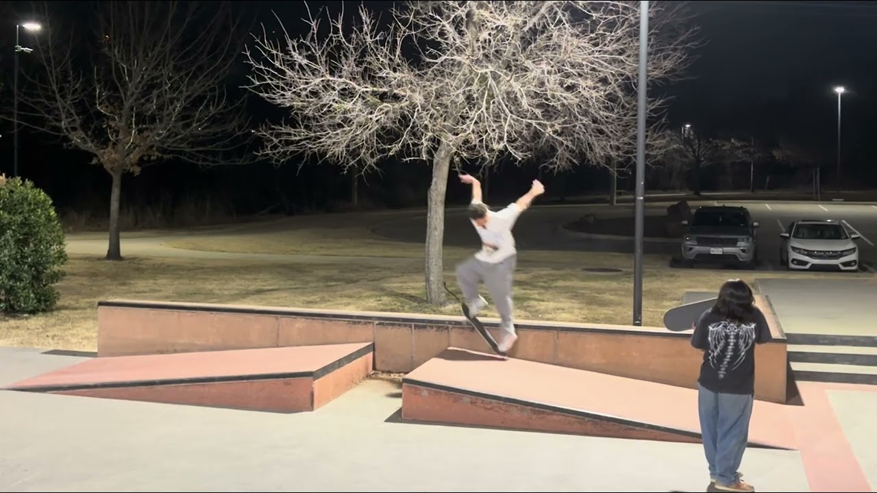 Trying to kickflip back 50 a bump to ledge 
