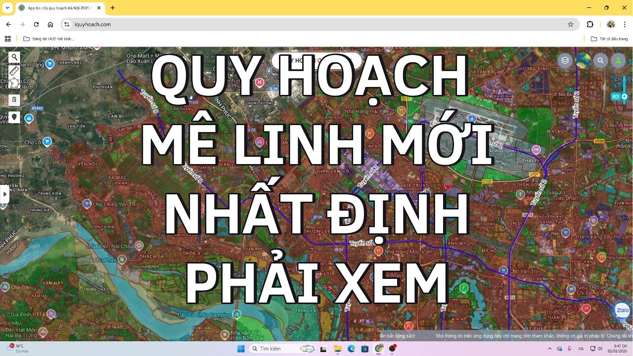 Quy Hoạch Mê Linh Mới Nhất | Toàn Cảnh Huyện Mê Linh Sau sáp nhập | Nhất Định Phải Xem