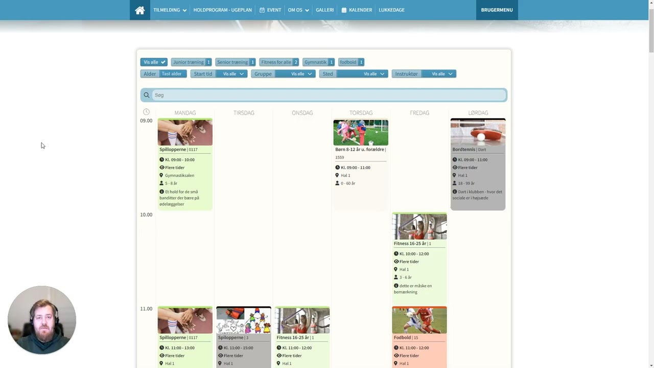 Holdprogram   ugeplan