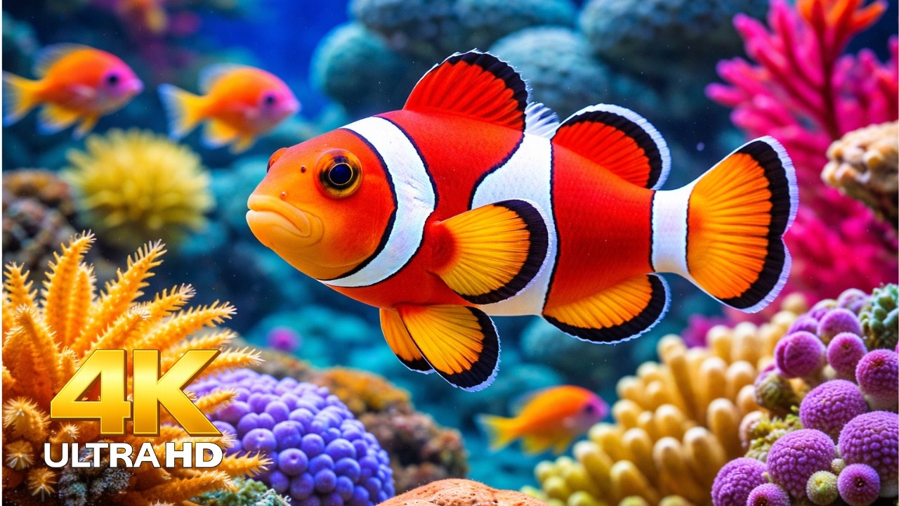 Calming Reef Fish & Coral Reefs | Relaxing Ultra HD 4K