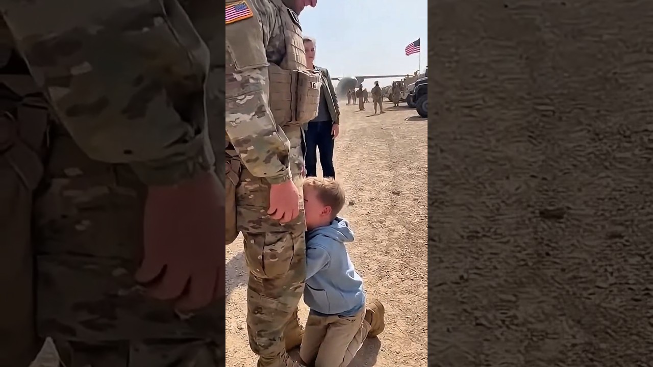 Father Says Goodbye: Toddler&rsquo;s Heartbreaking Plea to U.S. Army Dad 😭🇺🇸 #armyfamily #militarydad