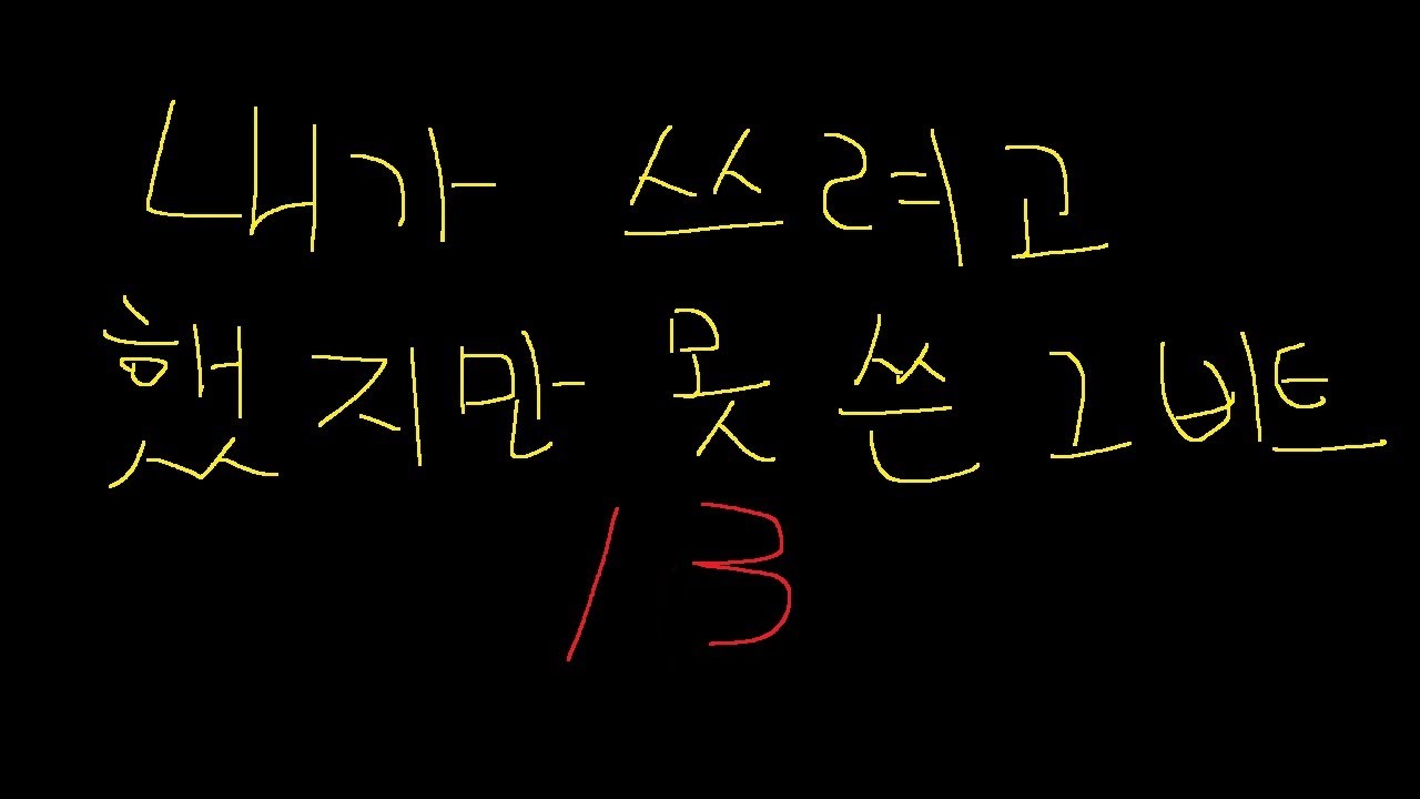 내가 쓰려고 했지만 못 쓴 그 비트 13