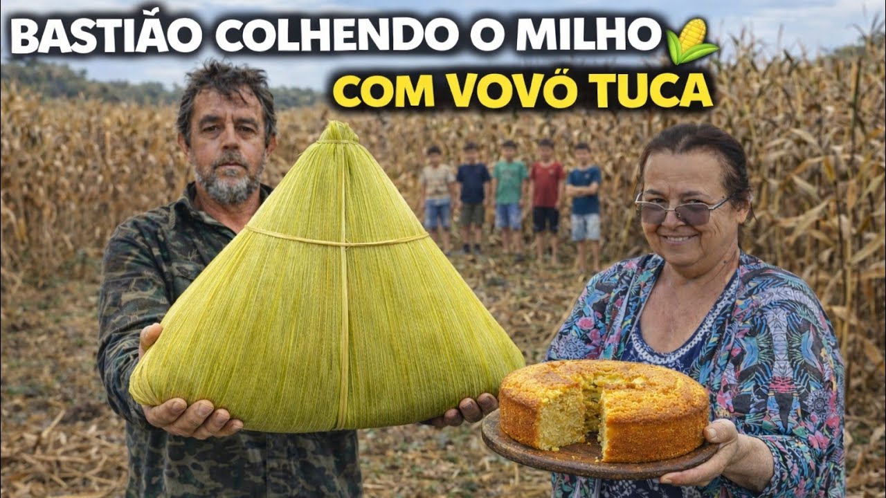 #bastiaopatrola Colheita de milho, bora fazer uma bagaceira naquela roça. Acompanhe Vovó Tuca também