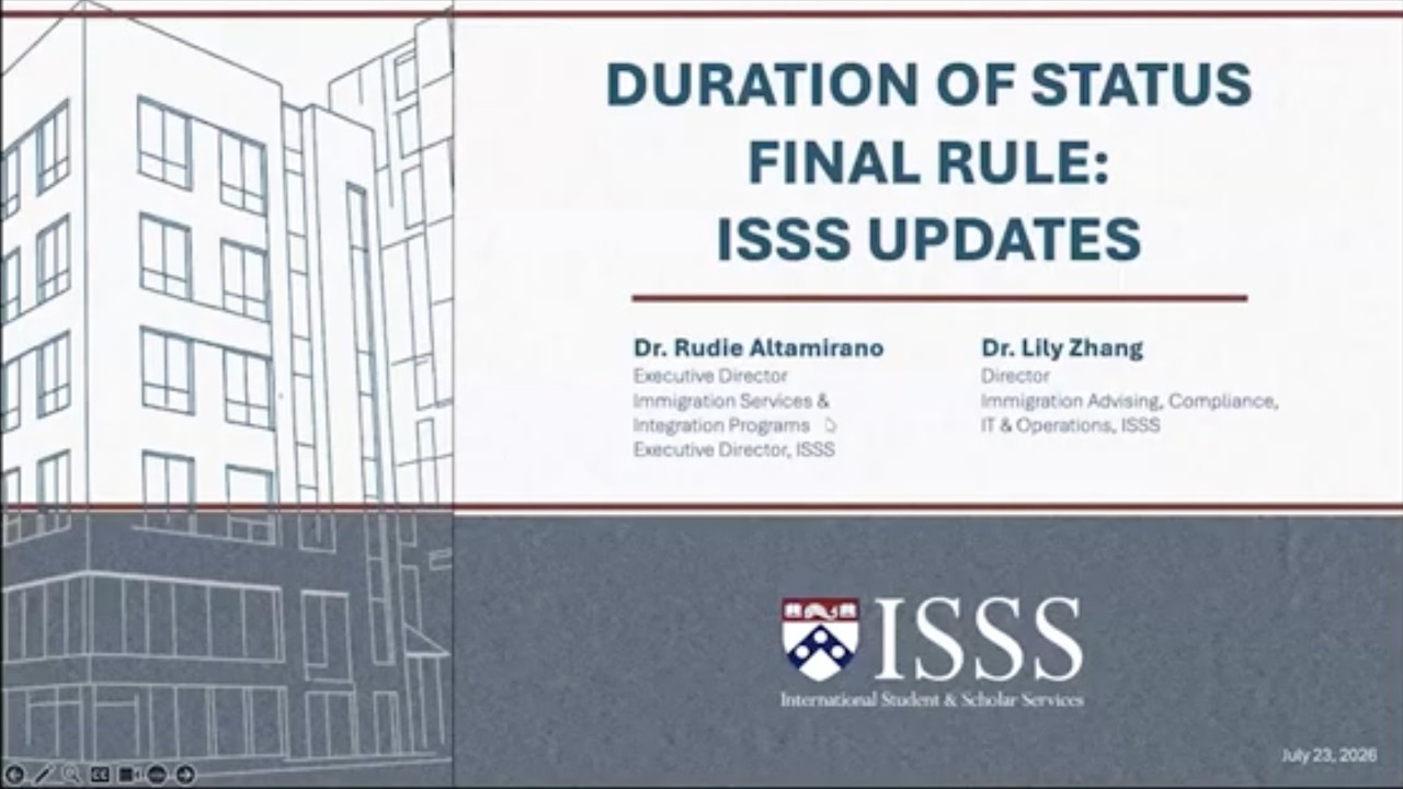 Duration of Status Final Rule Info Session
