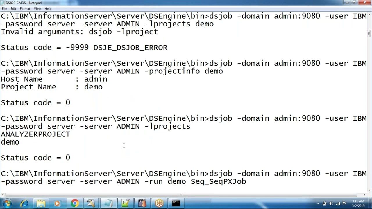 CMD Line-DSJob in Datastage in English By Rajesh Yepuri | video Class 48 | KPH Trainings