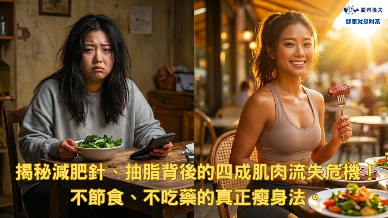 揭秘減肥針、抽脂背後的四成肌肉流失危機！不節食、不吃藥的真正瘦身法。| 漁民碼頭 健康就是財富