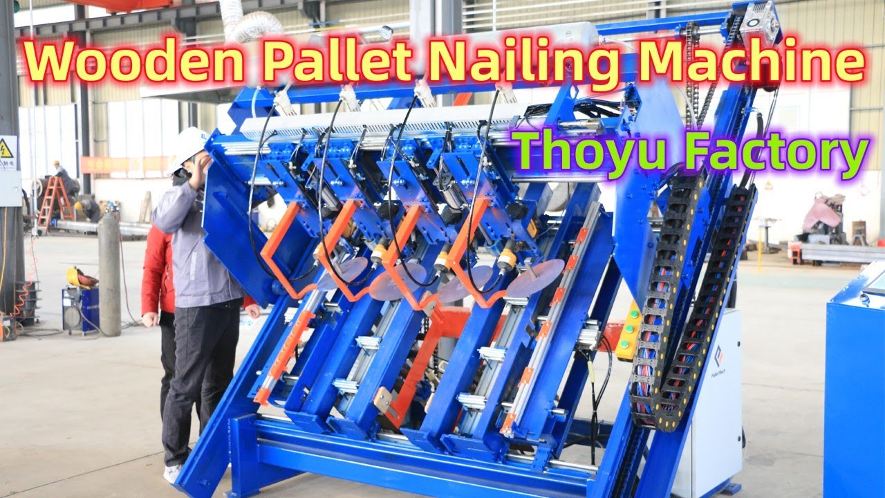 Stringer / Euro Block Type Wood Pallet Nailing Machine 📞 +8613783625531