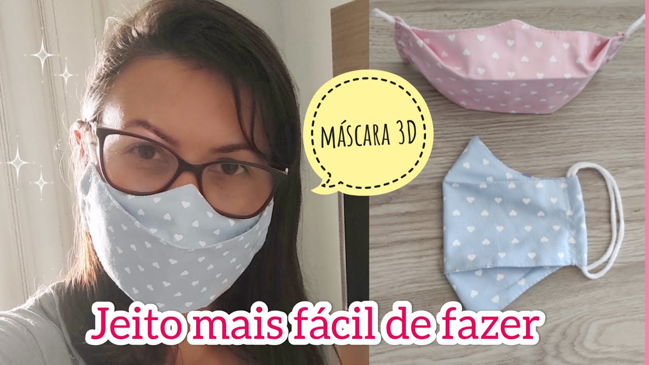 NÃO EMBAÇA OS ÓCULOS|  MÁSCARA 3D FAÇA SEU MOLDE FÁCIL COM ELÁTICO AJUSTÁVEL E RÁPIDA DE FAZER