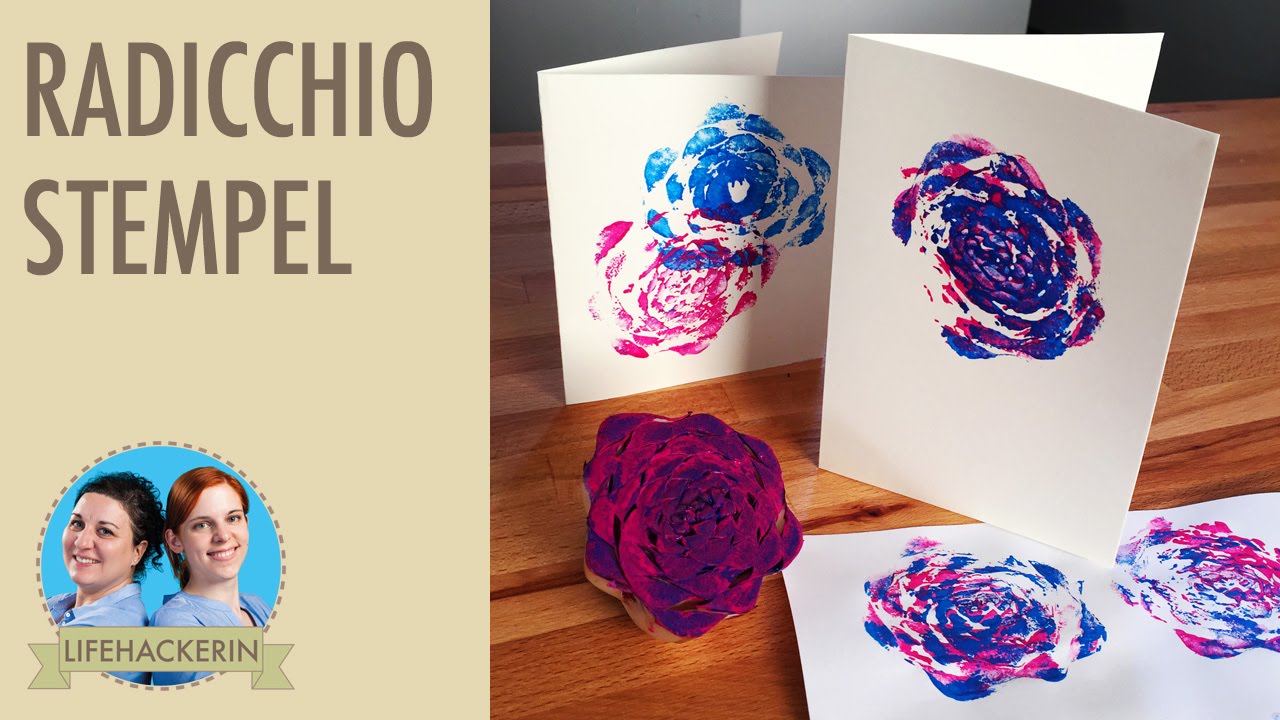 Rosen stempeln mit Radicchio (DIY)