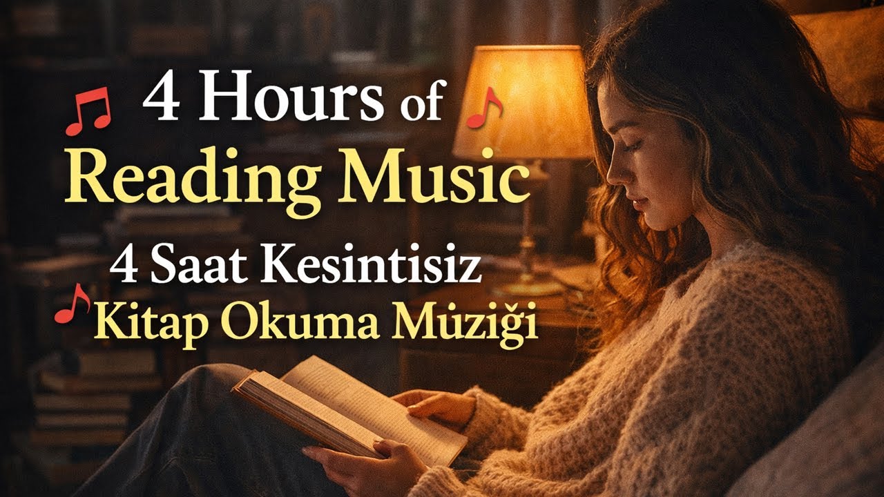 4 SAAT KİTAP OKUMA MÜZİĞİ 📚 Odaklanma, Huzur ve Konsantrasyon