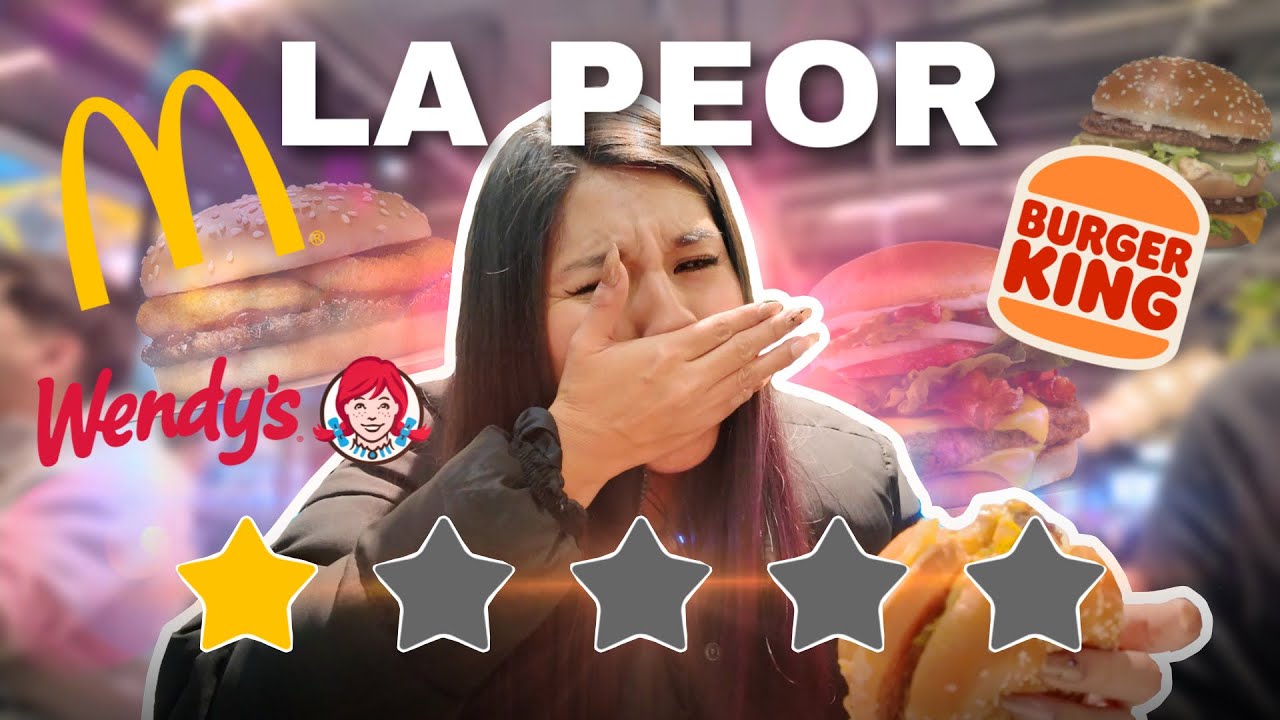 PROB&Eacute; las PEORES HAMBURGUESAS de los locales mas FAMOSOS