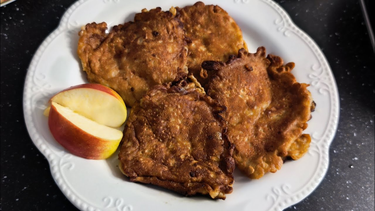 Apfelpfannkuchen in 10 Minuten. Das schnellste und einfachste Rezept für Frühstück oder Abendessen.