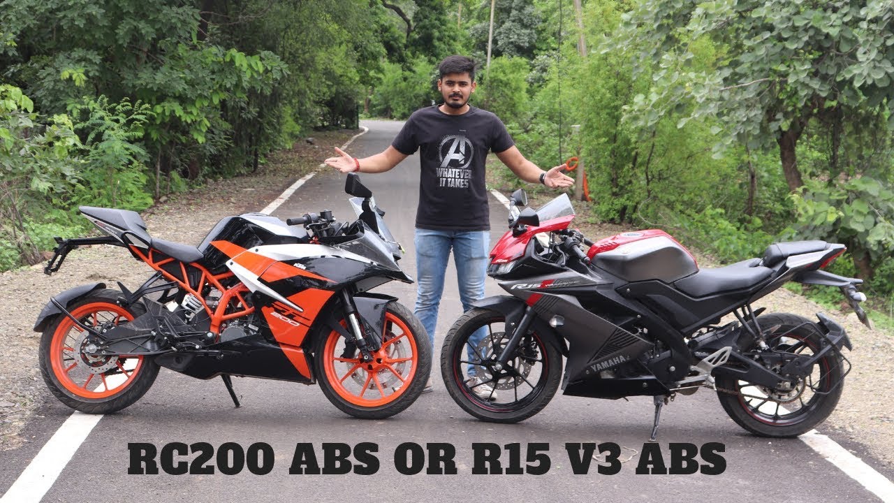 R15  V3 BS6 vs KTM RC200 ABS.