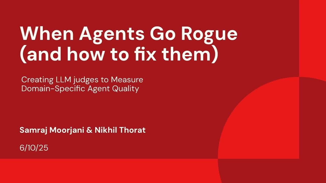 Creating LLM judges to Measure Domain-Specific Agent Quality