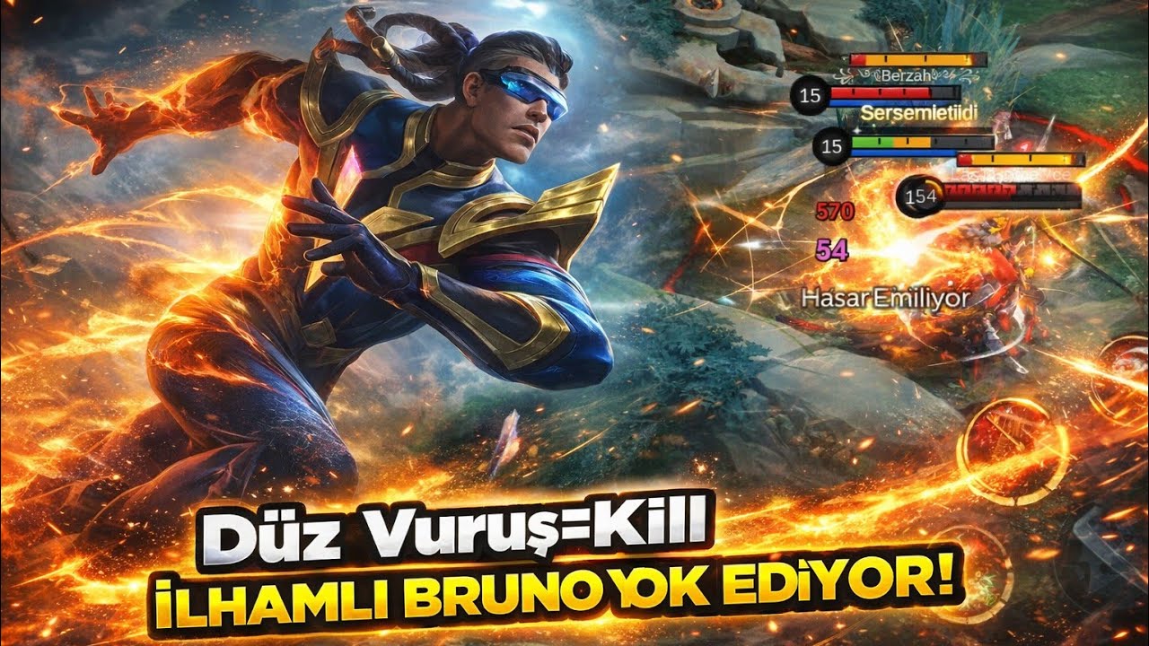 İLHAMLI BRUNO VURDUĞU RAKİBİ ERİTİYOR UNUTULDU AMA ÇOK GÜÇLÜ Mobile Legends