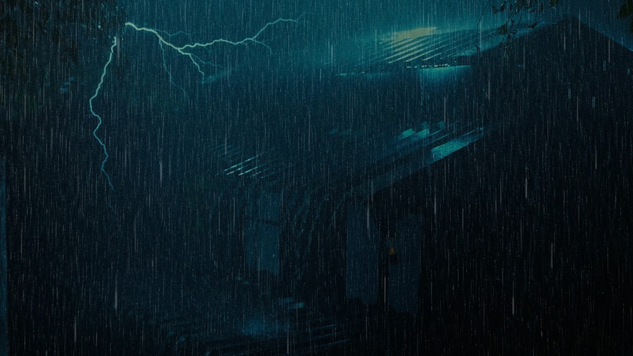 Rain Sounds For Sleeping - 99% Instantly Fall Asleep With Rain And Thunder Sound On Roof At Night