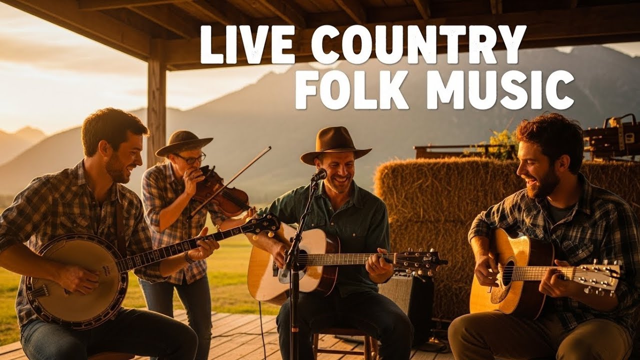 Warm Acoustic Live Folk Country Music for Peaceful Focus and Daily Balance