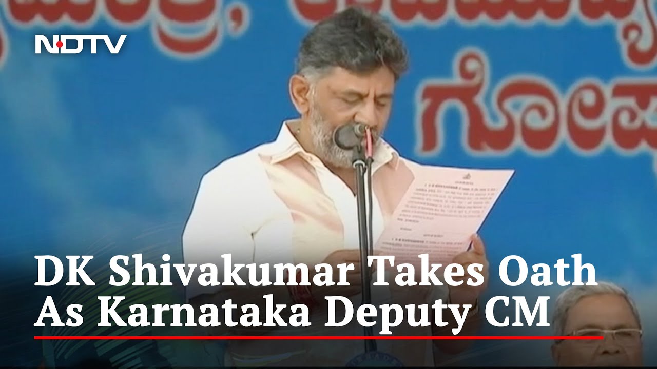 DK Shivakumar Takes Oath As Karnataka Deputy Chief Minister In Mega Ceremony