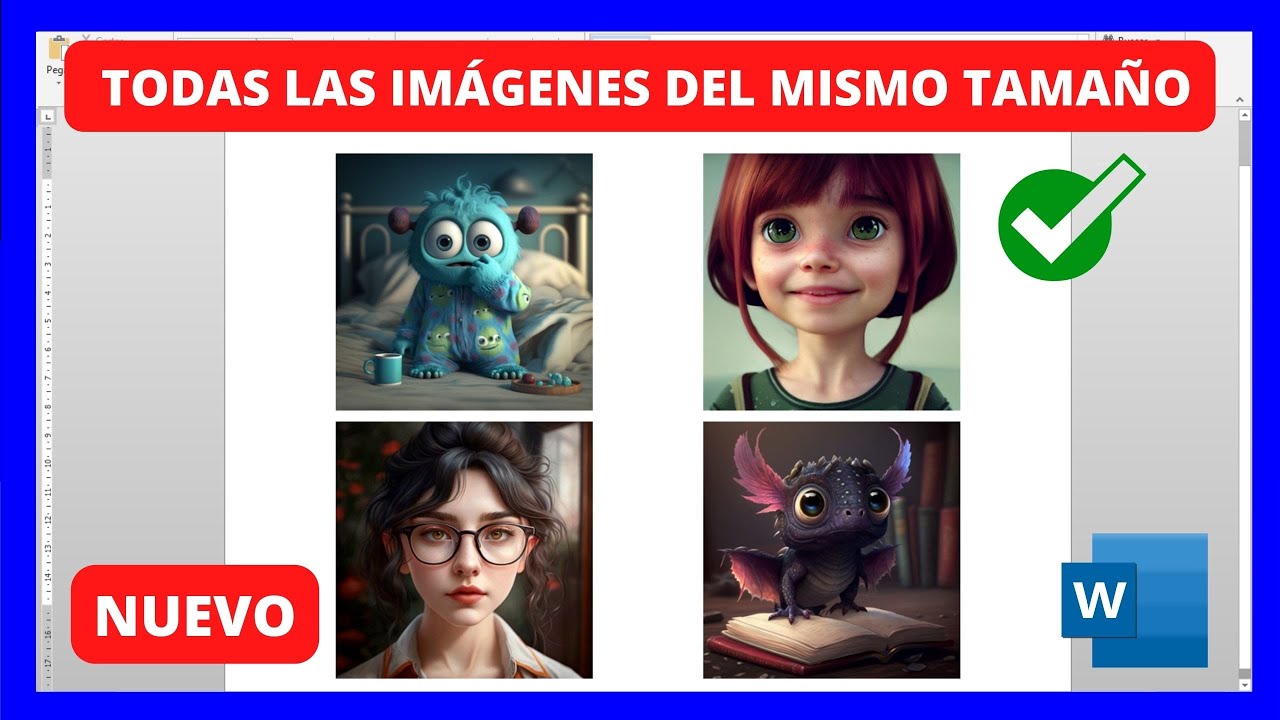 Cómo PONER TODAS las IMÁGENES del MISMO TAMAÑO en WORD | 2023