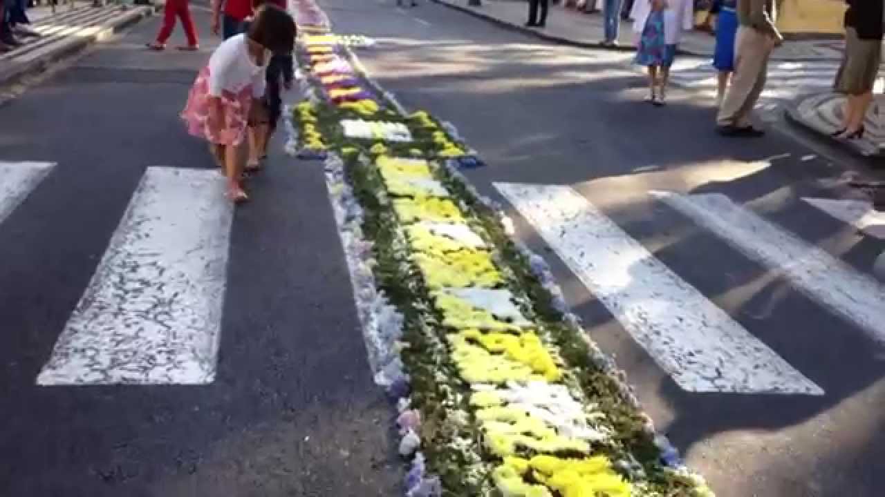Tapete de flores e procissão do Corpo de Deus Funchal 2014 Carpet of Flowers