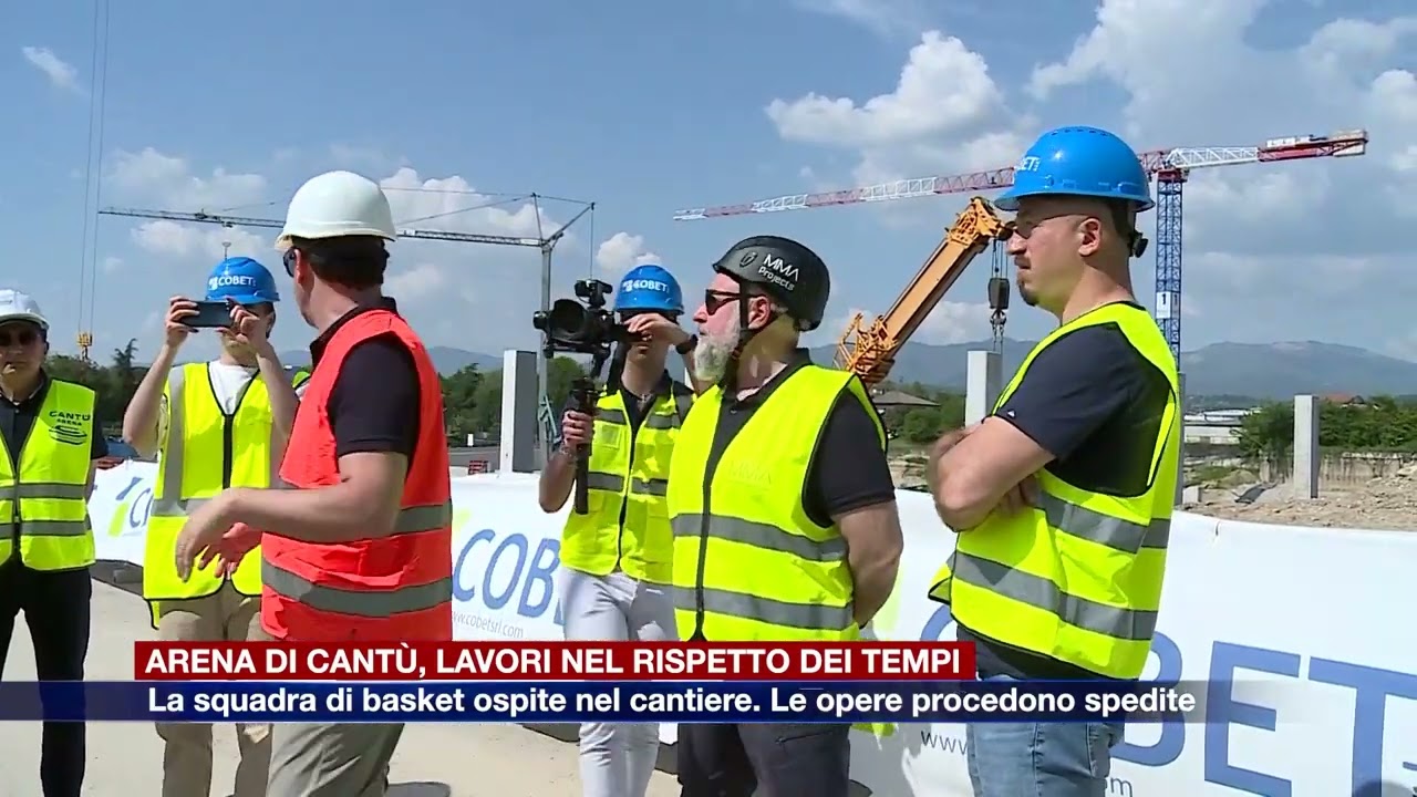 Etg - Nuova arena di Cantù, sopralluogo nel cantiere. Le immagini