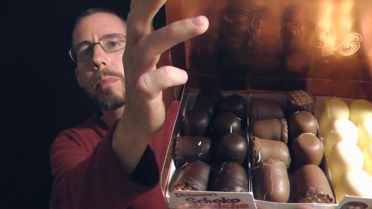 ASMR Whispered Candy Tasting / Review - Assorted Chocolates + Gummy Bears from Germany