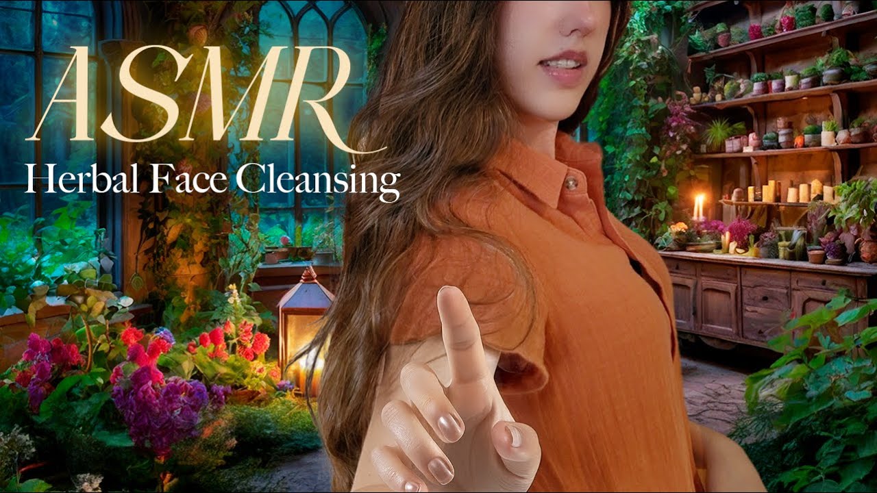 ASMR Herbal Beauty Ritual 🌿✨ Relaxing Oil Massage & Soft Whispers