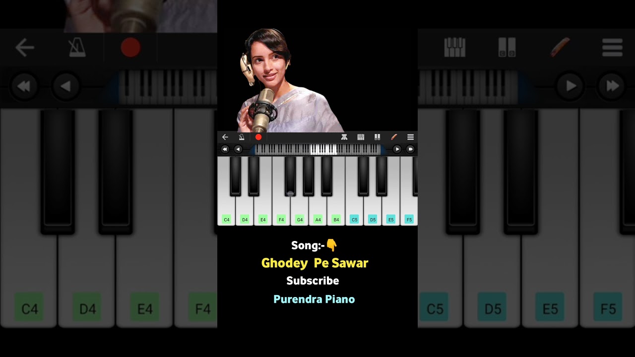 Ghodey Pe Sawaar Piano | Qala Song | Walk Band Notes #shorts