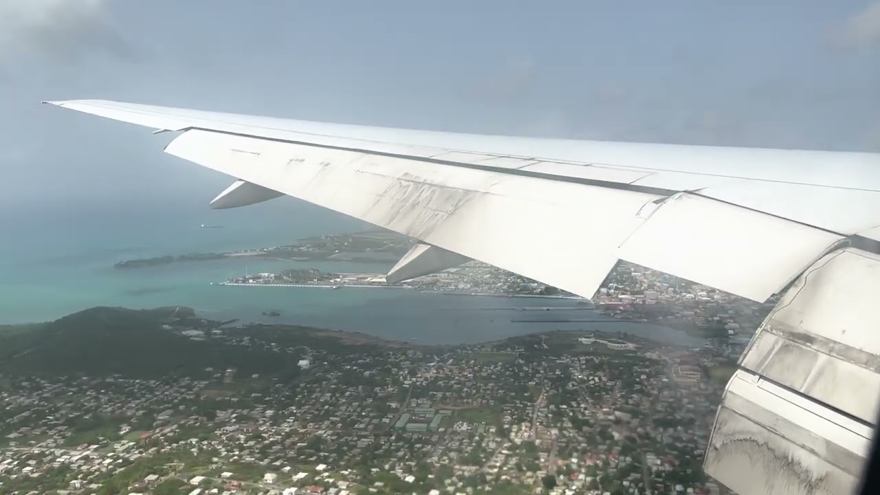 British Airways B777 Landing in Antigua