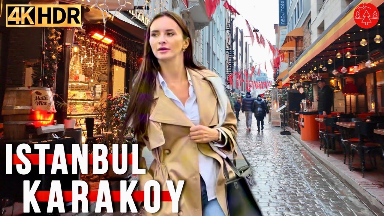 Turkey Walking Tour Istanbul 2024 karakoy Tourist Guid 4k video