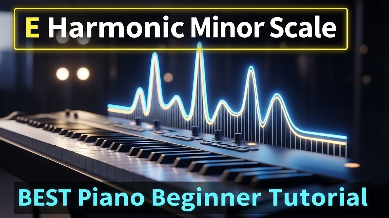 E Harmonic Minor Scale BEST Piano Beginner Tutorial. Piano Course.