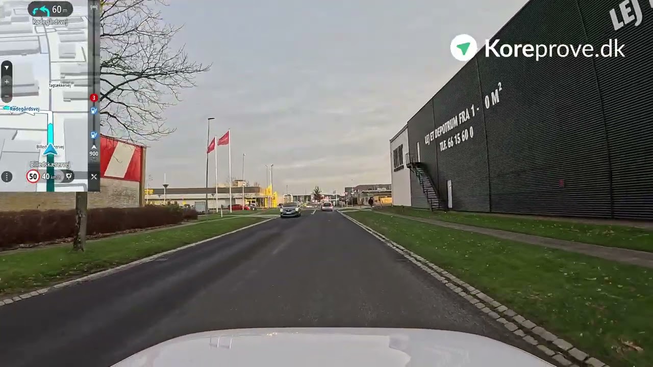 Køreprøve rute Odense - Odense Hestehave