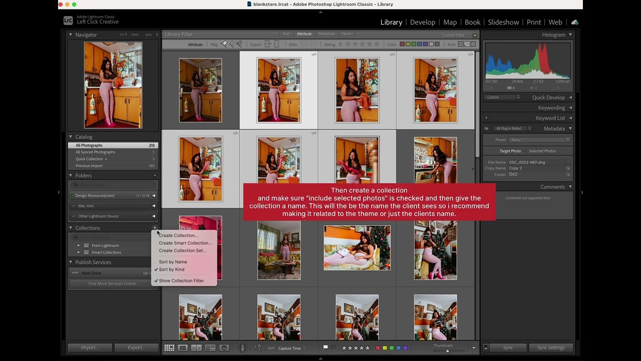 How to Create a Client Photo Gallery in Lightroom for Online Proofing