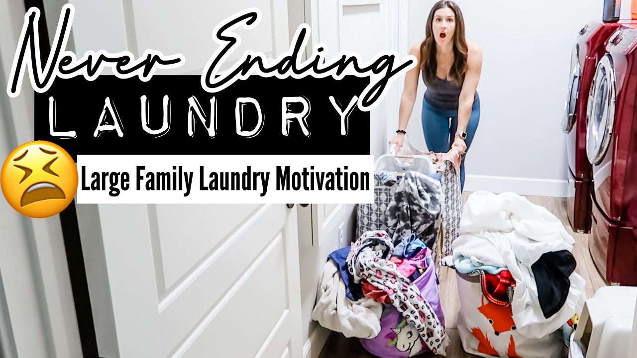 LARGE FAMILY LAUNDRY MOTIVATION | HUGE LAUNDRY DAY || Laundry Motivation || FITBUSYBEE