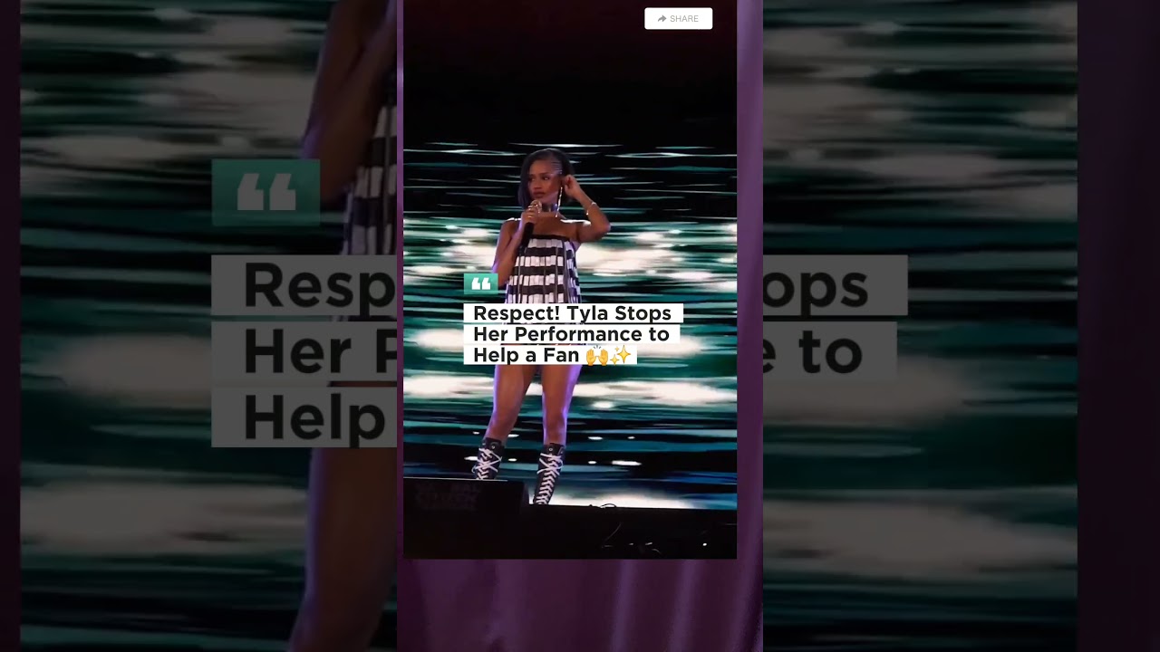 Respect! Tyla Stops Her Performance to Help a Fan 🙌✨ #tyla  #GlobalCitizenFestival
