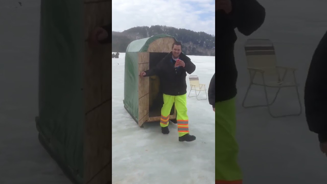How many idiots can you fit in a small ice shack?