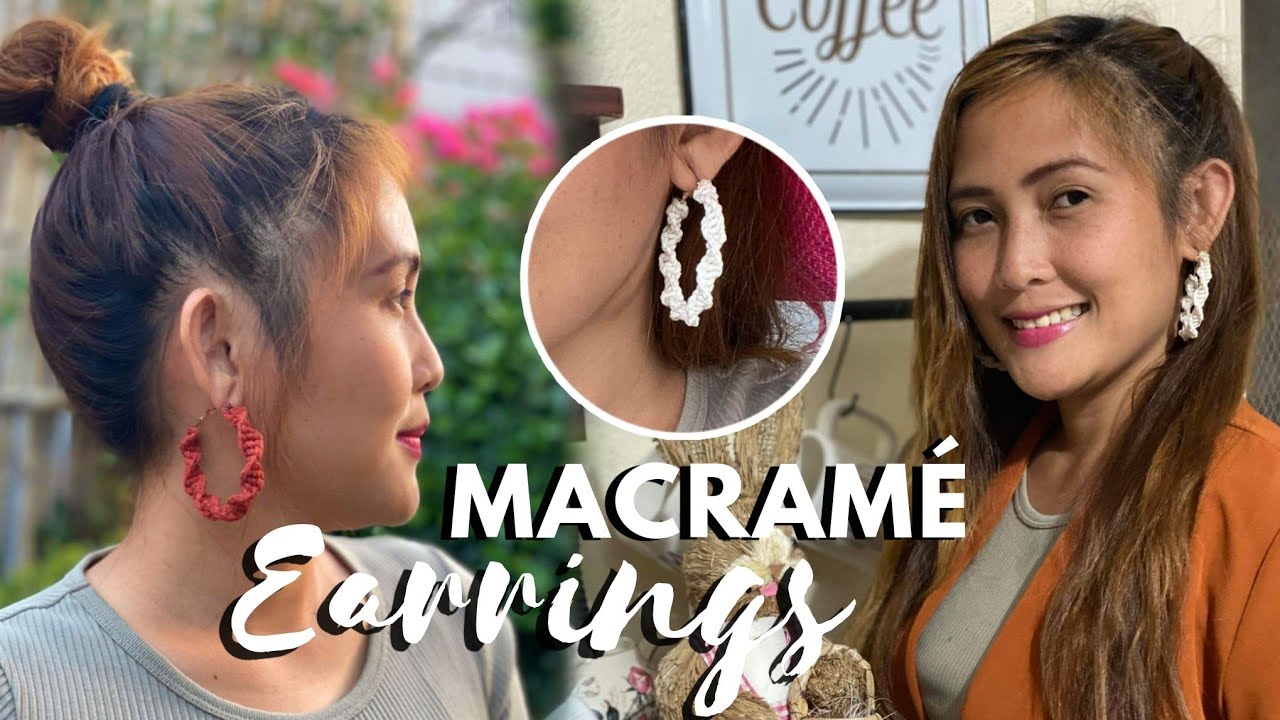 HOW TO MAKE MACRAME SPIRAL EARRINGS | DIY BOHO EARRINGS| Jamia Nagayo Caparas | Macrame Dreams