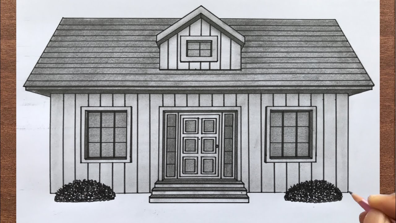 How to Draw a House in 1 Point Perspective