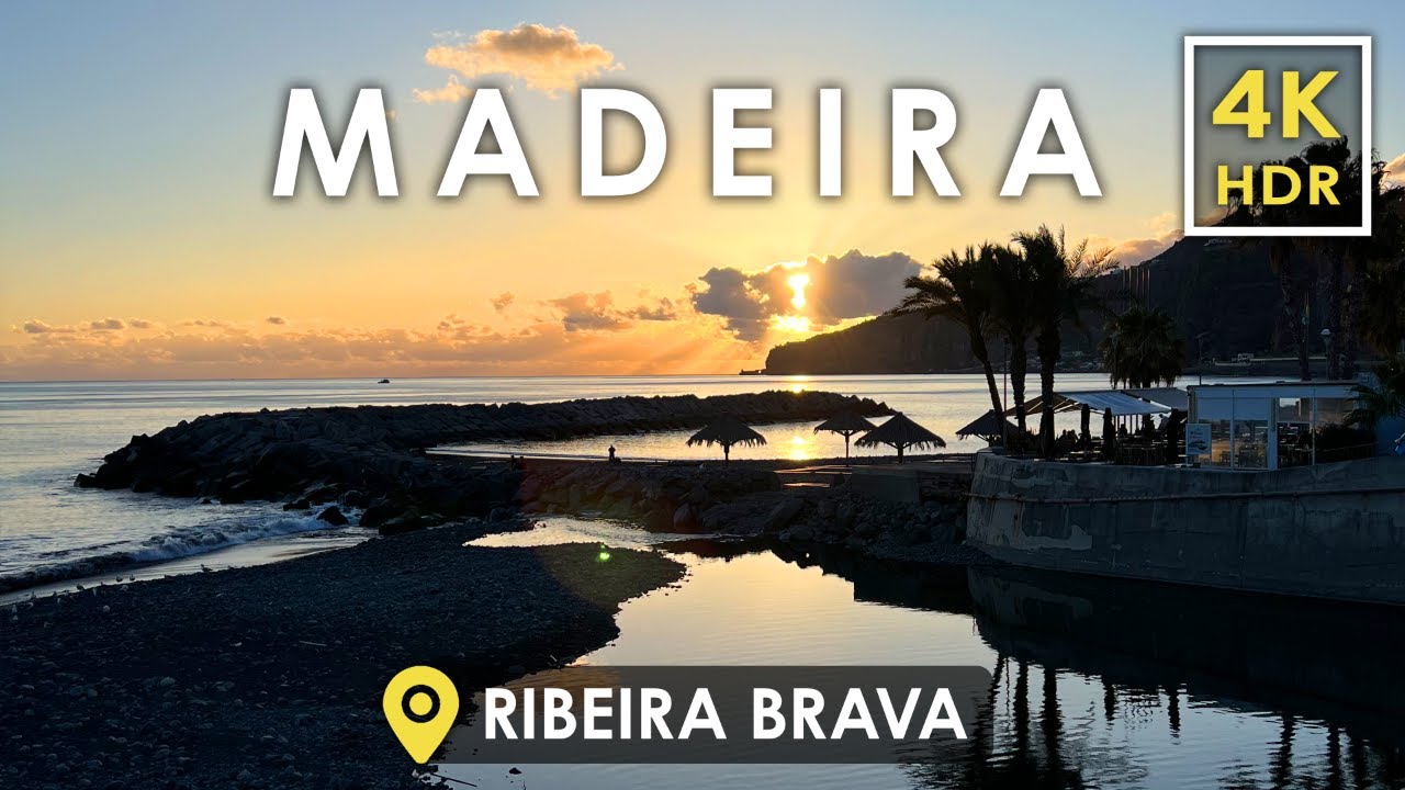 🇵🇹 Madeira Portugal Walking Tour in Ribeira Brava | South Coast of Madeira Island 4K HDR Walk
