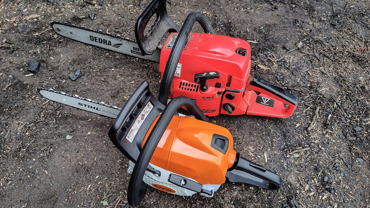 Stihl MS 181 Pierwsze odpalenie i test/ por&oacute;wnanie z chińczykiem (2/2)