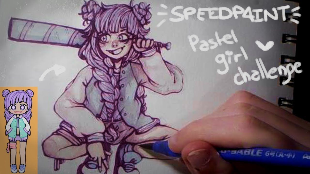 Pastel Girl Challenge | Traditional Speedpaint