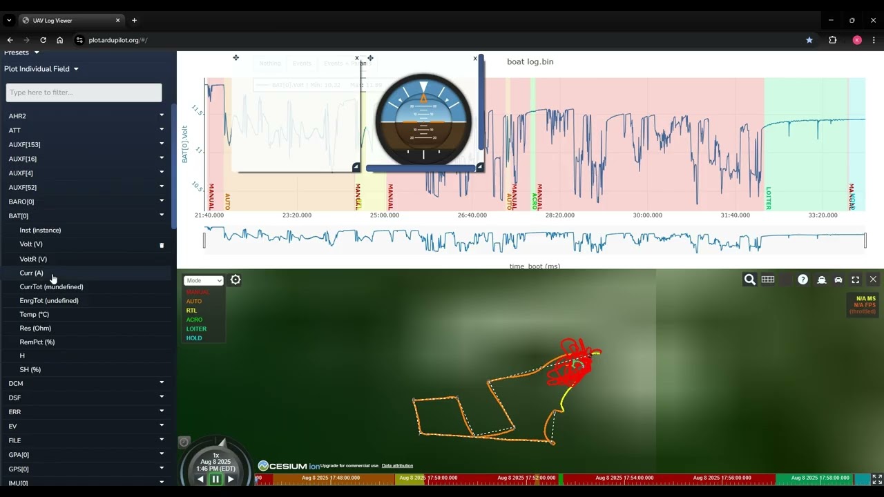 Review Ardupilot Flight Logs Online &ndash; plot.ardupilot.org
