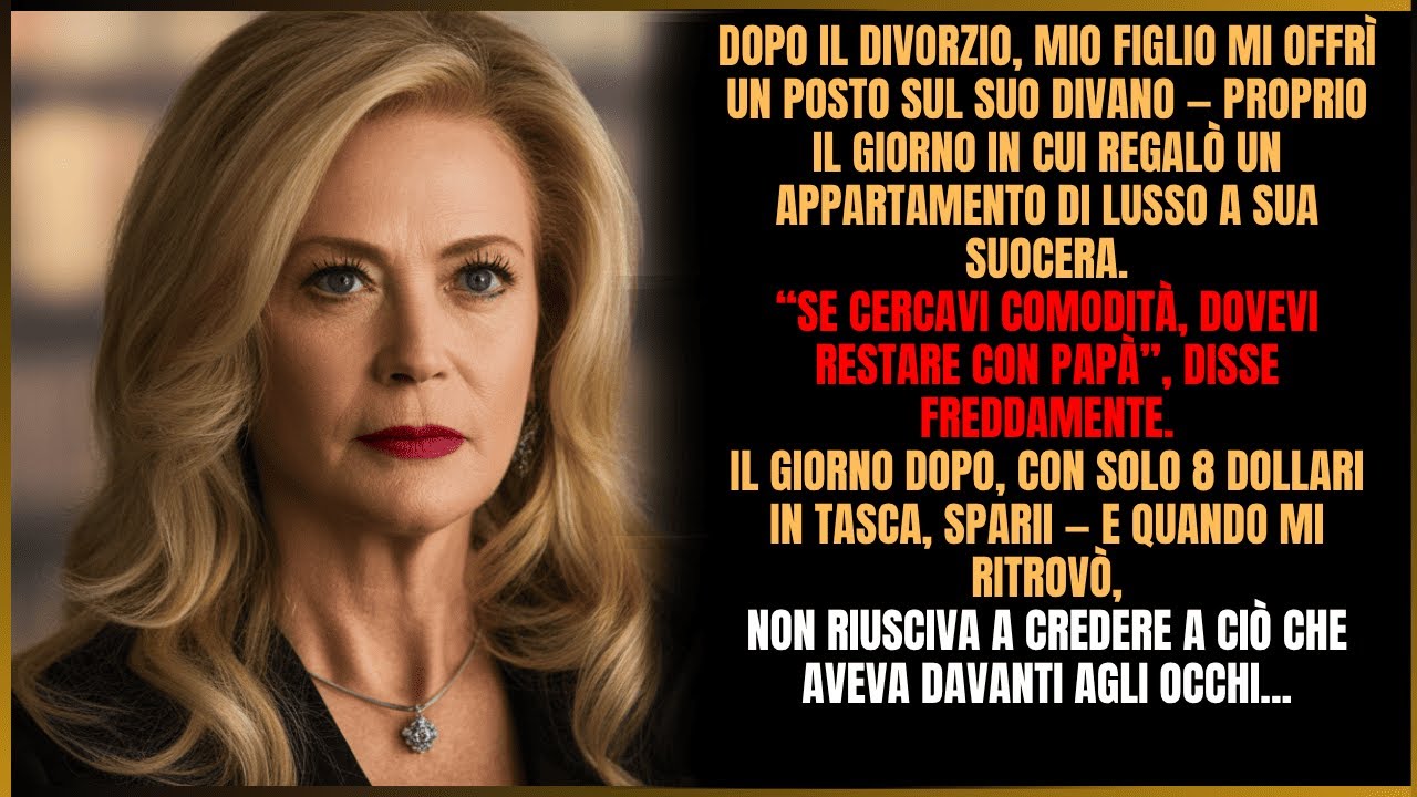 Mio figlio indicò il divano: 