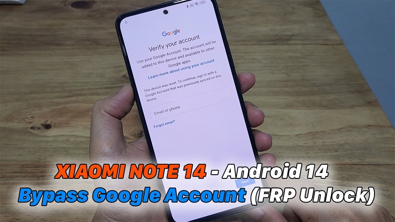 XIAOMI NOTE 14 - Android 14 | Bypass Google Account (FRP Unlock)