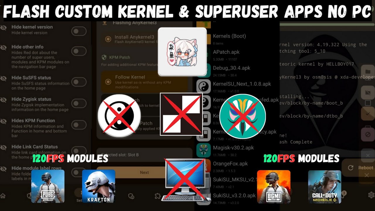 Запуск приложений Magisk, SukiSU Ultra и KernelSU Root Superuser без ПК | Установка пользовательс...