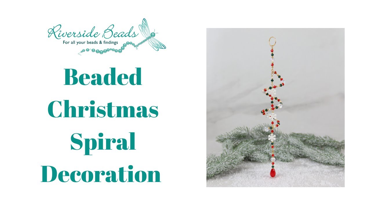 Beaded Christmas Spiral Decoration