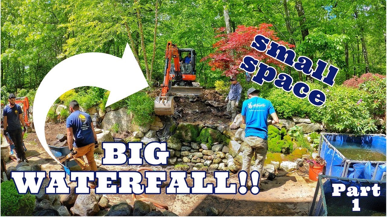 Multiple CASCADING WATERFALL in a Small Backyard Space | Part 1