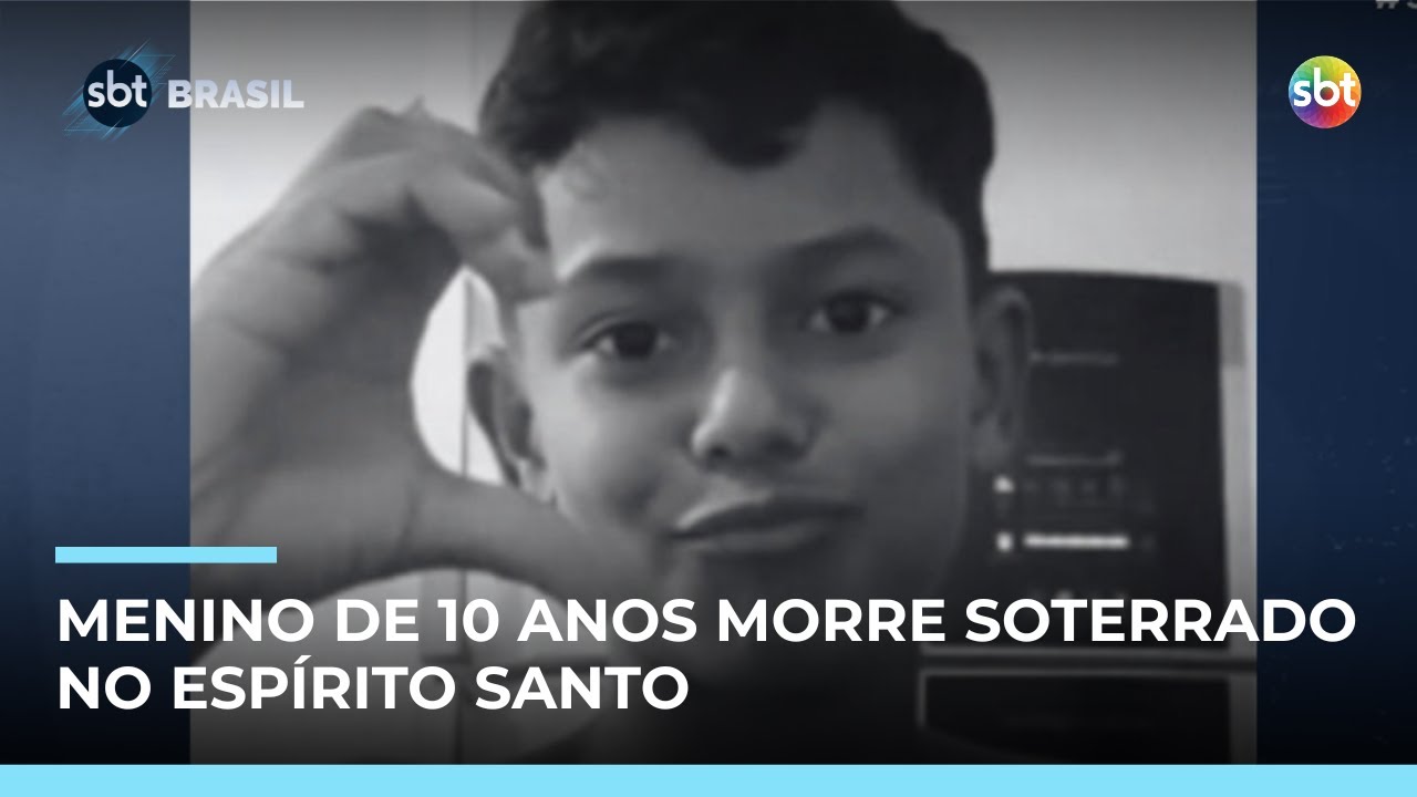 Menino de 10 anos morre soterrado em desabamento durante temporal no ES | #SBTBrasil